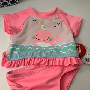 Wippette Baby Swimsuit 2 piece 12M Pink or 24m